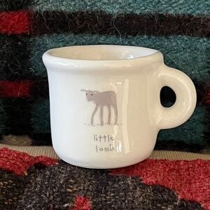Beth Mueller Little Mini Baby Layette Espresso Mug Cup 2017 Signed Little Lamb